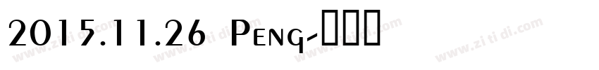 2015.11.26 Peng字体转换